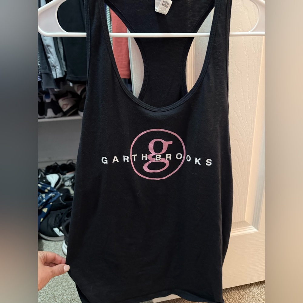 Next Level Apparel Black Tank Top with Pink Graphic
